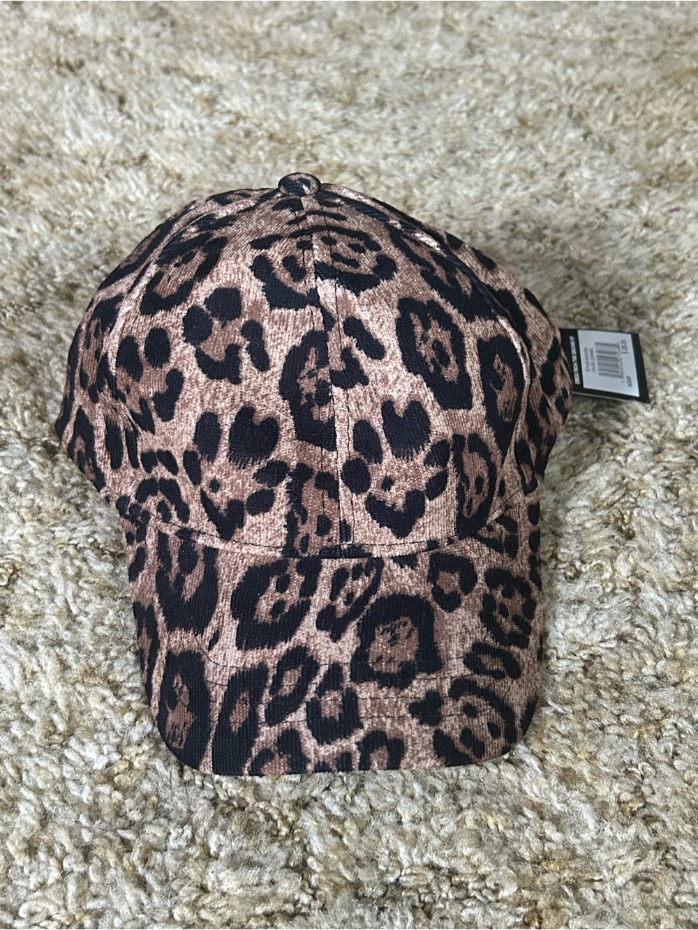 Nine West Leopard Cheetah Print Baseball Hat